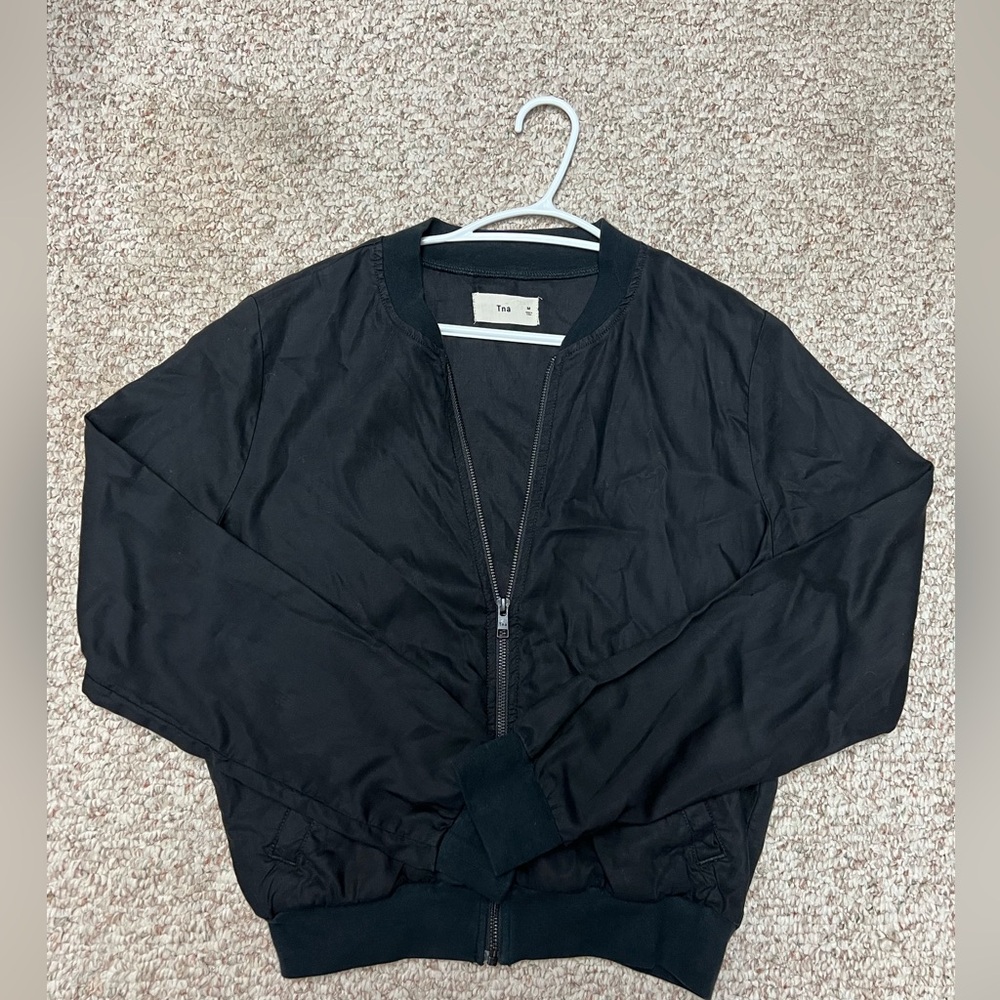 TNA Classic Black Bomber Style Jacket